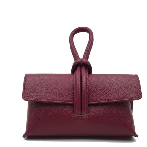 Womens cross body bag Alessandria, genuine leather, Italy, leather belt, small