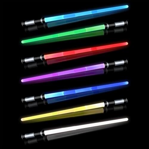 2 PCS Telescopic RGB Lightsaber Sword PVC Light Stick Kpop Lightstick Espada Laser Rave Toys Light Saber Boy Girl Birthday Gift