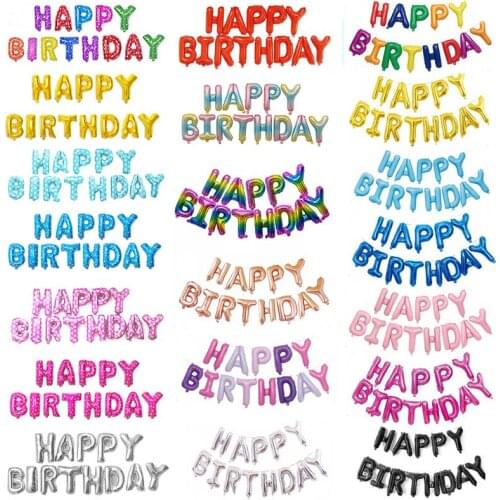 Birthday Party Decoration 16 Inch Letters Happy Birthday Balloon Set Childrens Birthday Room Party Decoration Balloon Set