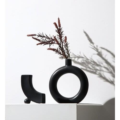 Vase Home Decor Flowers Vase Nordic Style Ceramic Flower Arrangement Dried Flower Art Home Living Room Decor Vase Decorate Home