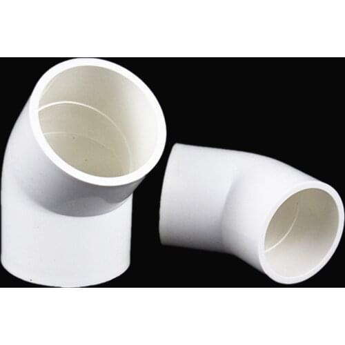 PVC inside diameter 20/25/32/40/50mm Water Supply Pipe Fittings 45 degrees Elbow Connectors Plastic Joint Irrigation Water Parts