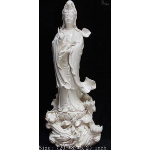 Height: 20.Inches/inches/Chinese dehua porcelain goddess guanyin bodhisattva
