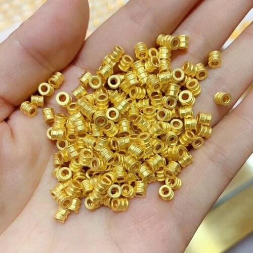 ZHIXI Real 24K Gold Jewelry Necklace Hollow circle Pendant Solid Pure AU750 Chain For Women Party Fine Jewelry X506