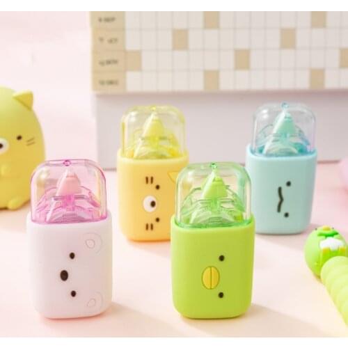 1PC Cartoon Animals Friends Mini PU Correction Tape Students Stationery Office School Supply Gift Nice Things Corrector Novel 6M