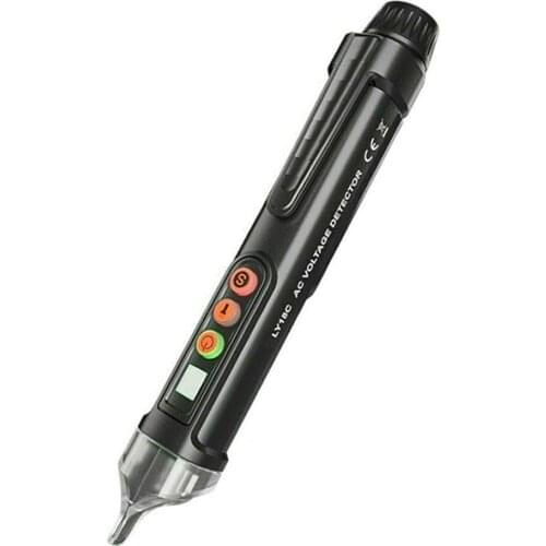 AC DC Voltage Test Pencil Pen Non Contact Tester 48V/12V-1000V Voltage Sound LED Alarmed PI669