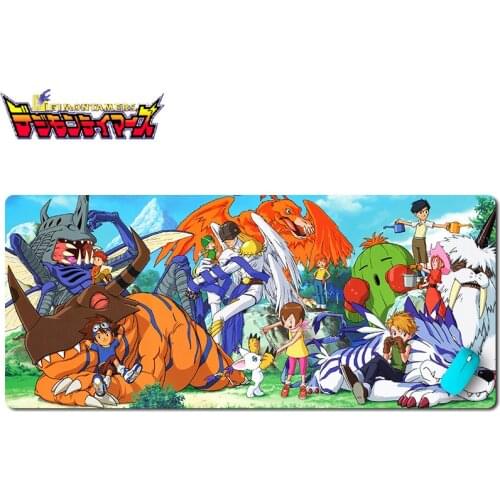 Anime Digimon Adventure Agumon Angewomon Mouse Pad Gaming Mat Computer Desk Padmouse Keyboard Mouse Accessories Rubber Pad