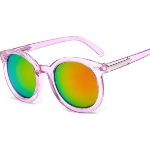 ASUOP new fashion ladies sunglasses retro classic brand design round mens glasses UV400 transparent crystal leopard goggles