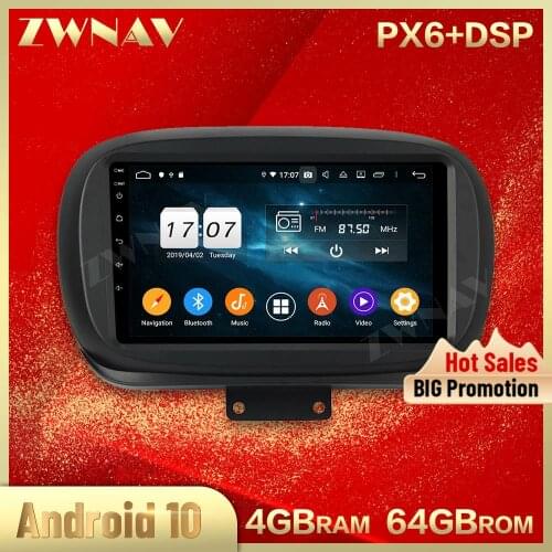 PX6 Android10.0 screen car multimedia player for Fiat 500X 2014 2015 2016 2017-2019 car GPS audio radio stereo wifi BT head unit