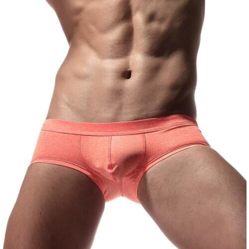 Sexy Men Underwear Boxers U Convex Penis Pouch Design Men Cotton Low Waist Solid Soft Boxers Shorts for Man Bikini Underpants