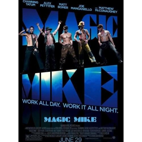 Home Decor Magic Mike Movie-Silk Art Poster Wall Sticker Decoration Gift