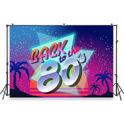 HUAYI Photo Background Newborns Birthday Photography Backdrops Retro 80s Party Decor Custom Studio Photobooth Backdrop XT-7467