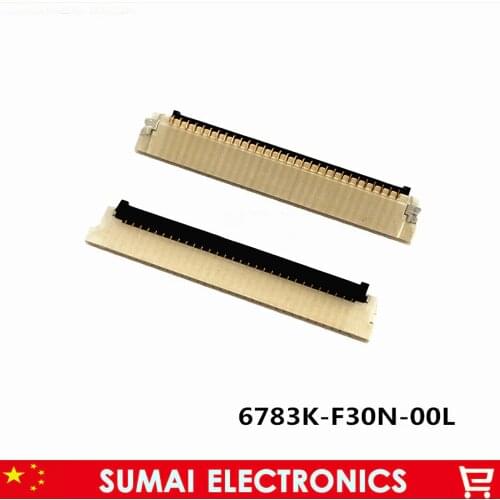 FPC/FFC Flip-open type cable socket 30 P 0.8mm for LCD screen,H1.5mm 6783K-F30N-00L 30 Pin Gold plating