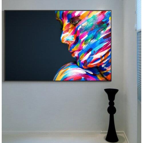Oil Painting Face Painting Body Art Picture Poster Canvas Print Painting Wall Art Living Room Home Decoration