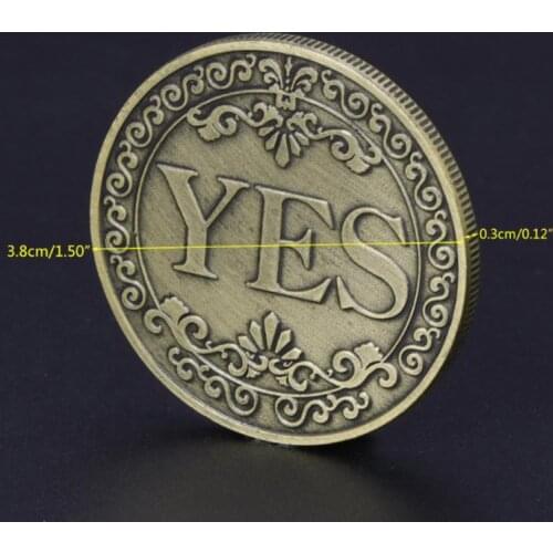 1Pcs Creative Alloy Coin Collectible Great Gift Yes Or No Decision Coin Art Collection YES NO Letter Commemorative Coin Hot Sale