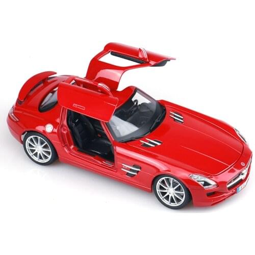 1:18 Scale Diecast Metal Car Model Toys For Benz Sls Sports Car Model With Steering Wheel Control With Original Box