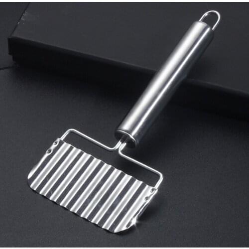 Potato Cutter Stainless Steel Wavy Knife French Fries French Fries Cutter Kitchen Vegetable Cutter Slicing Tools Kitchen Tools