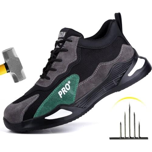 Fashion Work Shoes Security Safety Boots Men Steel Toe Shoes Sports Safety Shoes Indestructible Protective Shoes Work Boots