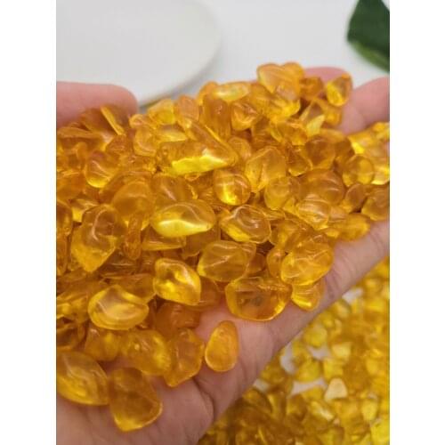 Natural Crystal Gravel Specimen Irregular yello Stone Raw Crystals Home Decor for Aquarium Healing Energy Stone Rock Mineral