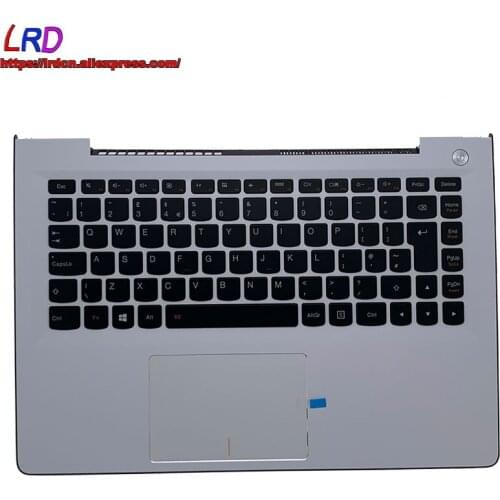 New Original UK English Keyboard with Shell Palmrest Upper Case Touchpad for Lenovo U31-70 Ideapad 500S-13ISK Laptop 5CB0J30944