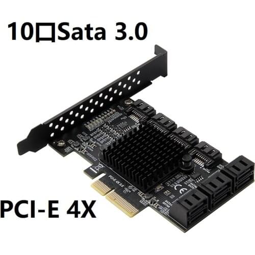 SATA3 expansion card PCI-E to sata3.0 expansion card 10 port sSATA6G PCIE supports Qunhui
