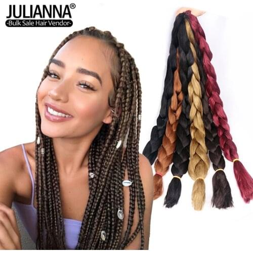 Braiding Hair 28 inch Long Synthetic Kanekalon Fiber braid 165g/piece pure color crochet Jumbo Braid Hair Extensions