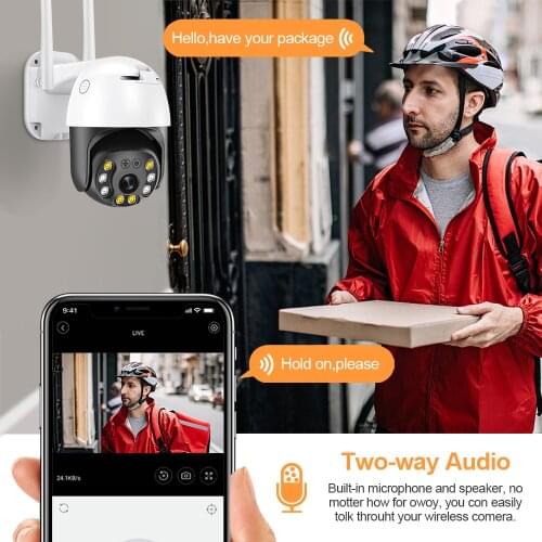 Support for onvif protocol Of h.265 5MP Pan-Tilt cameras video surveillance CCTV camera live view 2-way Audio icsee app Camera