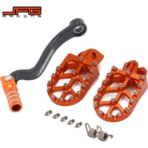 Motorcycle CNC Gear Shift Foot Lever Foot Pegs Rest Footrests Pedals Footpegs For KTM SX SXF XC XCW XCFW EXC MXC 125 150 250 450