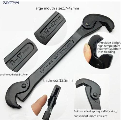 Adjustable Spanner Multi-function Universal 8-42mm Wrench Tool Home Repair Key Hand tool Multi Purpose Universal Pipe Wrench