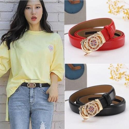 High Quality Women Genuine Leather Belt New Fashion Designs Automatic Buckle Unisex Women Belts Femal Lady Jeans Waist Belts