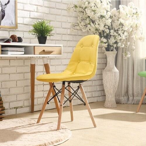 Modern minimalist dining chair home restaurant chair computer chair solid wood Nordic living room chair