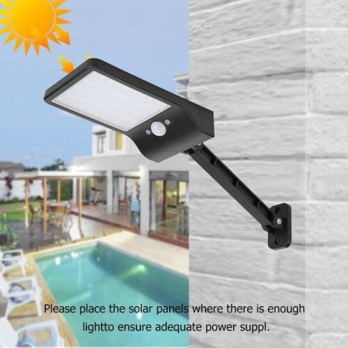 50 LED Remote Control Solar Light PIR Motion Sensor IP65 Outdoor Wall Street Lamp Waterproof Lamp Wall Lights