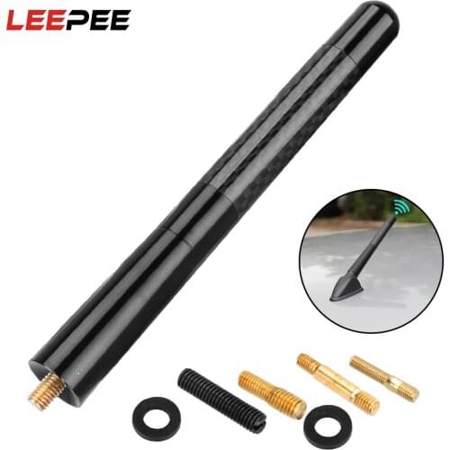 Universal Car Roof Antenna Enhanced Signal Short Radio Antenna Carbon Fiber Stubby Mast Antenna