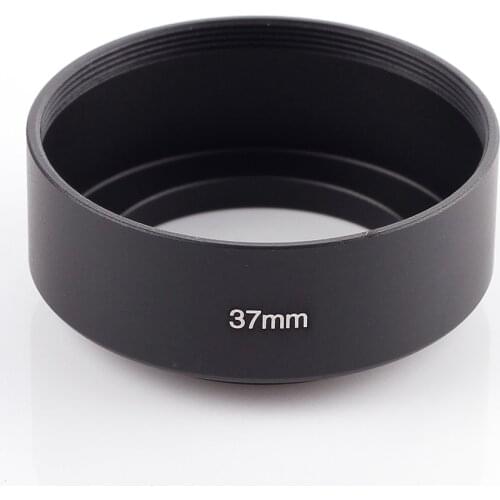 37 39 40.5mm Universal Metal Lens Hood Shade Filter Thread Standard Screw-in Mount Black
