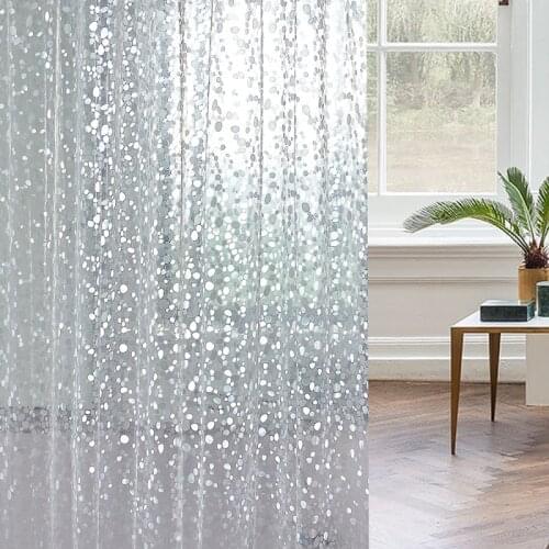 PEVA Shower Curtain 3D Waterproof Shower Curtain Mildew Proof Transparent Bathroom Curtains With Hooks Simplicity Bath Curtains