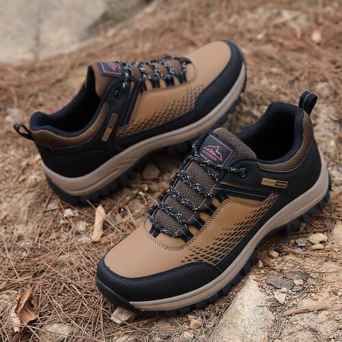 High Quality Winter Climbing Sneakers Men Trainers Shoe Winter Hiking Leather Casual Cycling Male Footwear Outdoor Waterproof