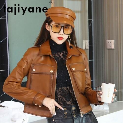 2021 Leather Genuine Clothes for Women Real Sheepskin Jackets Woman Clothing Vintage High Quality Femme Veste TN1728