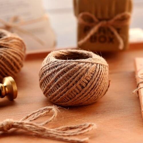1 Roll Vintage Natural Twine String Scrapbooking DIY Jute Rope for Photos Cards Hanging Arts Crafts Gift Wrapping