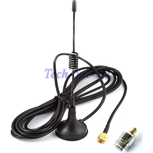 5 piece GSM Antenna 433Mhz 5dbi SMA Plug Connector Straight for Ham Radio + 5 piece SMA Female to N Female Adapter