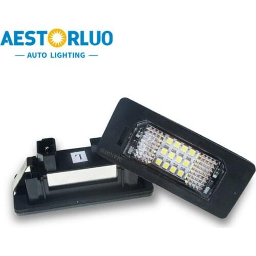 2pcs Error Free Factory Supply E39/F LED License Plate Light Lamp For BMW E39 E46 E60 E61 E70 E82 E88 E90 White 12V