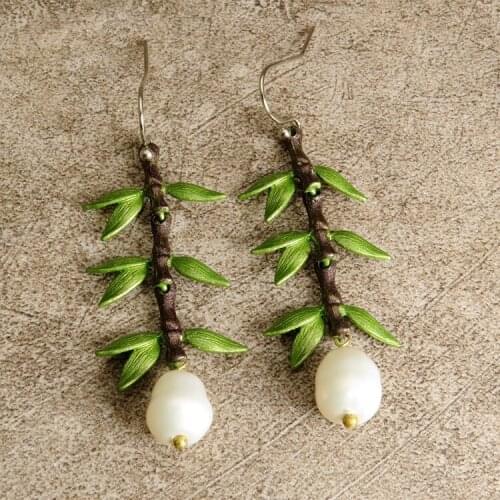 2020 Special Offer Rushed Tin Alloy Earings Ancient Ways Detonation Bamboo Earrings Of The Lacquer That Bake Set With Ornaments