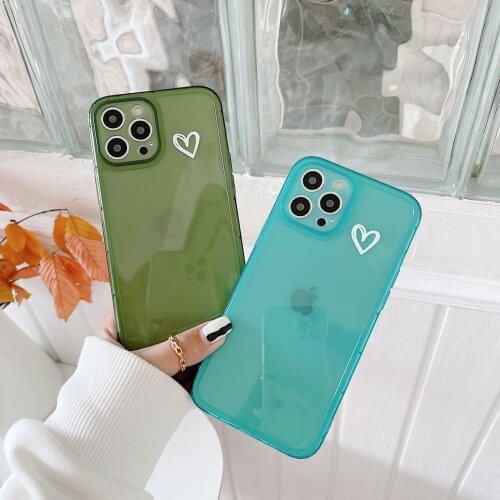 Love Iphone 12Pro Phone Case All-inclusive Silicone 11Promax Soft Shell XS Womens 7/8 Suitable Couples Iphone 11 Pro Max Case