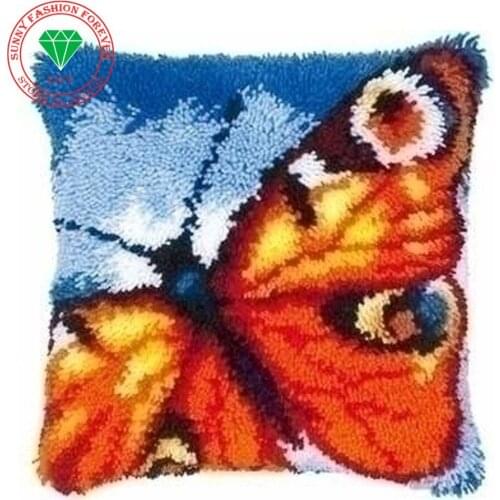 Diy Carpet embroidery Butterfly Crochet hook Yarn for knitting Costura Cross-stitch Stitch threads Carpets embroidered Mats