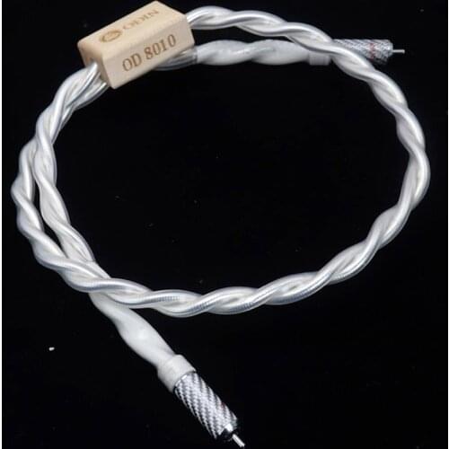 Hi-end Odin RCA Digital Coaxial Cable 110 Ohm AES/EBU Silver Plated HiFi Audio Line Carbon Fiber Plug