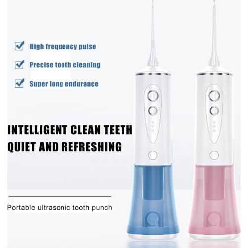 Oral Irrigator Dental Water Flosser Portable Irrigator Teeth Whitening Cleaning USB Teeth Cleaner Dental Floss Water Jet 200ml
