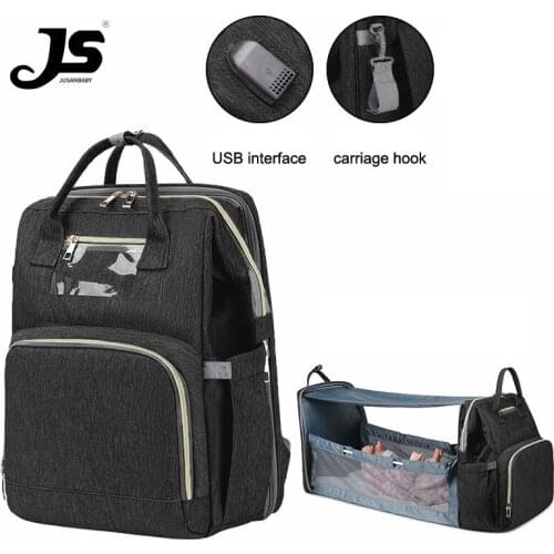 Jusanbaby Backpack Diaper Bag for Mom Multifunctional Mummy Bag Stroller Bag Waterproof High Capacity