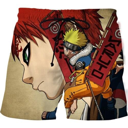 Summer Fashion Cartoon Ninja Beach Pants 3D Printed Mens Anime Fun Casual Shorts Summer Swimming Shorts Mens Oversized Shorts