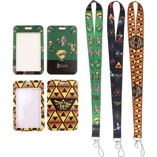 MD560 DMLSKY Cartoon Game Character Card Holder ID Holder Bus Card Holder Staff Card With Lanyard