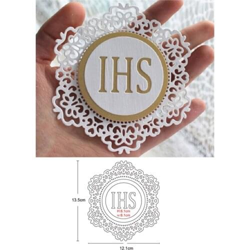 Lace IHS Religion Nativity Metal Cutting Dies DIY Scrapbooking Dies Paper Cards Making Embossing die cut Decorative craft dies