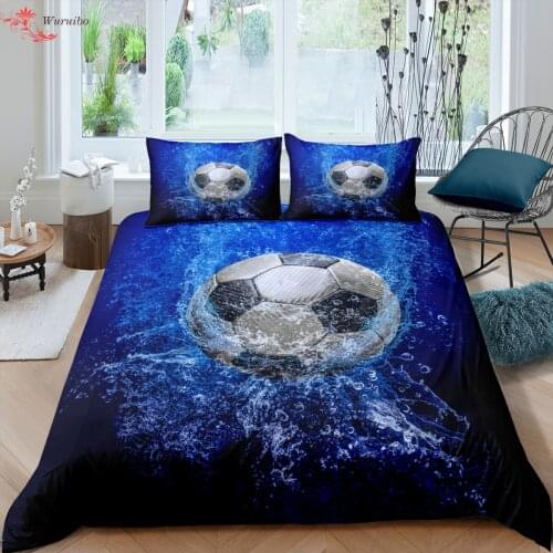 Nordic Football Duvet Cover Soccer Bedding Sets Edredon Futbol Single Twin Printed Luxury Child Kids NO Bed Sheets Set Bed Linen