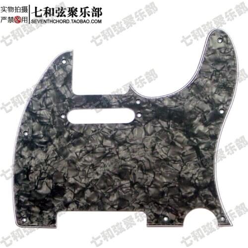 NEW Black Pearl Celluloid & PVC 3-Ply Electric Guitar Pickguard Scratch Plate with Screws